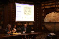 Presentacion de una investigacion sobre  mapas antiguos en la Biblioteca Casanatense in Roma