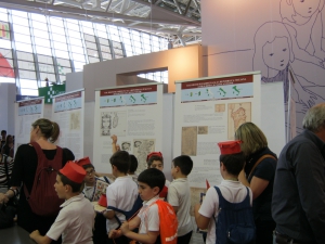 Presentacion de una investigacion sobre  mapas antiguos en la feria del libro de Torino